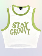 Load image into Gallery viewer, Stay Groovy Cropped Tank Top
